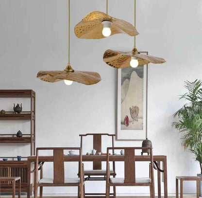 Suspension Coquelicot en doré style rustique