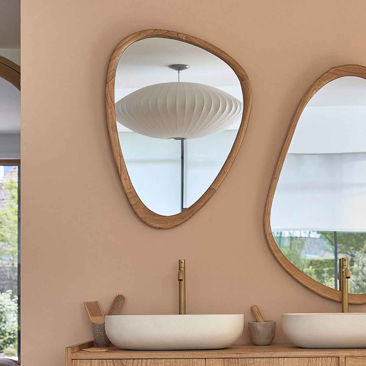 Miroir en mindi massif 75x60 cm