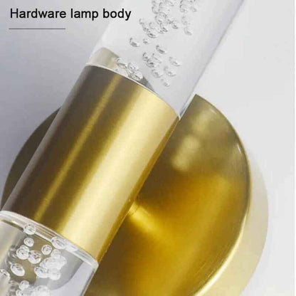 Applique murale en verre craquelé et motif laiton