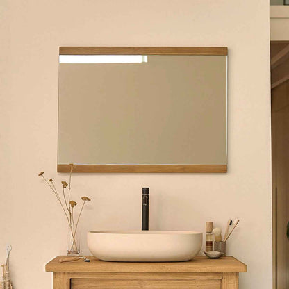 Miroir en teck massif recyclé 80x60 cm