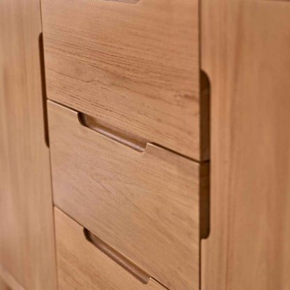 Meuble de salle de bain en teck massif 140 cm