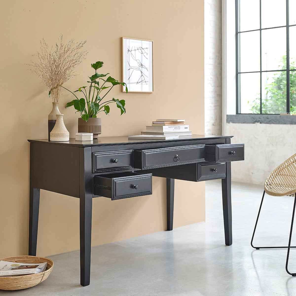 Bureau en manguier massif 130 cm