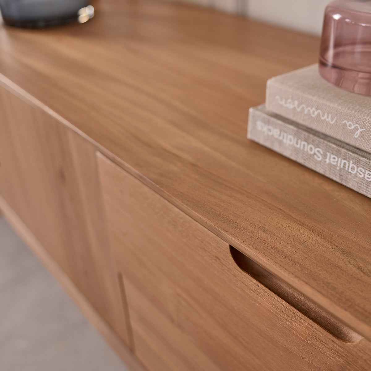 Meuble TV en teck massif 150 cm