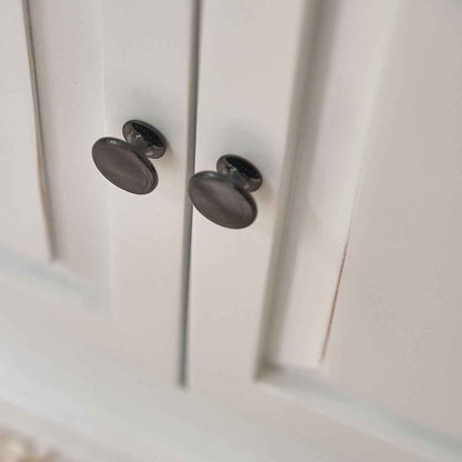 Meuble TV en bois d'acajou et teck blanc 160 cm