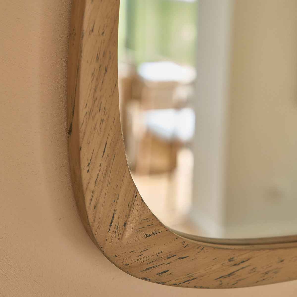 Miroir en teck massif recyclé 70 cm