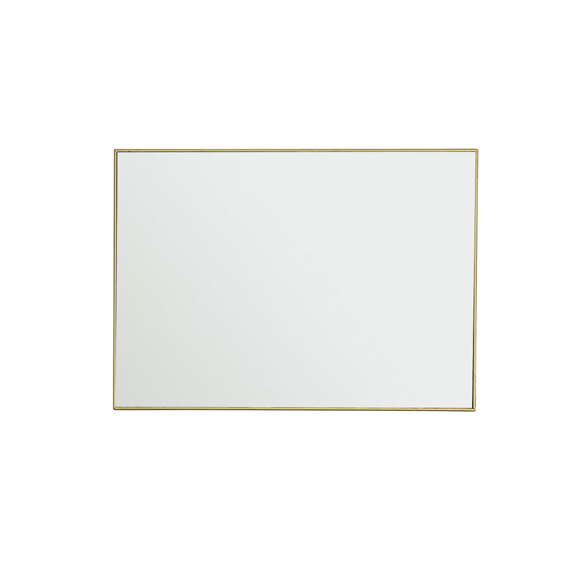 Miroir en métal doré rectangulaire 70x50 cm - Le miroir.ma