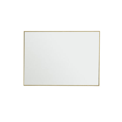 Miroir en métal doré rectangulaire 70x50 cm - Le miroir.ma