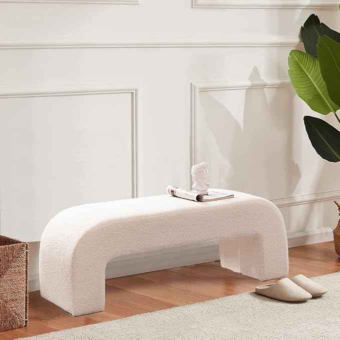 Canapé Banc en Laine d’Agneau – Confort & Élégance 2-en-1 - Lemiroir.ma