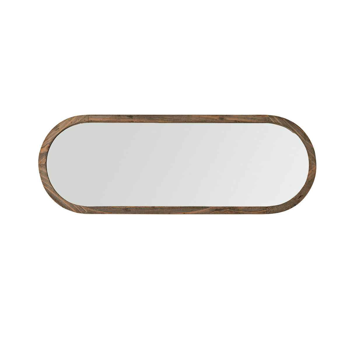 Miroir en bois recyclé massif oval 140x50 cm