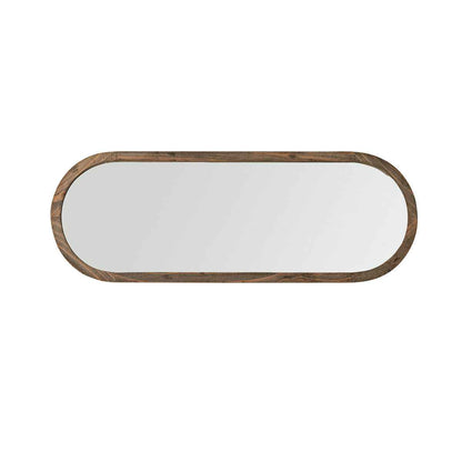 Miroir en bois recyclé massif oval 140x50 cm