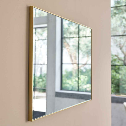 Miroir en métal doré rectangulaire 70x50 cm
