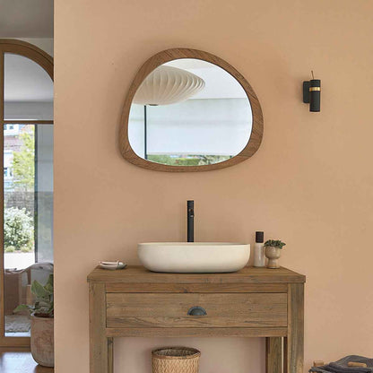Miroir en teck massif recyclé 70 cm