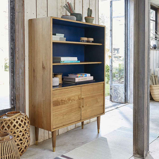 Bibliothèque en mindi massif 85 cm