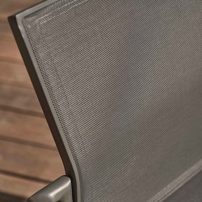 Fauteuil en aluminium et textilène gris