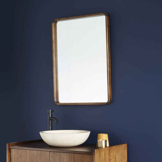Miroir en mindi massif rectangulaire 80x60 cm