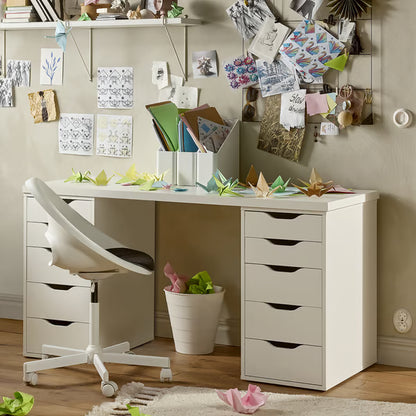LAGKAPTEN / ALEX Bureau, gris/effet bois, 140x60 cm
