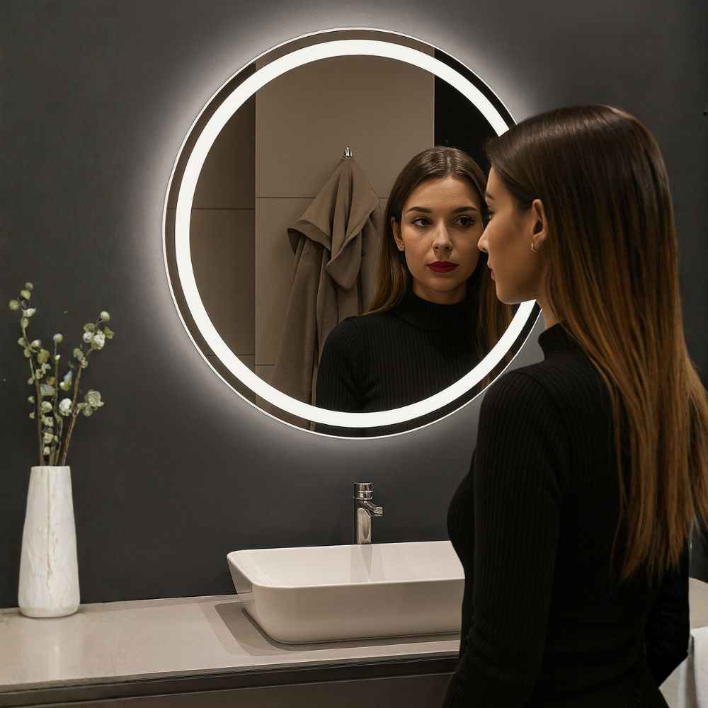 Anfa , Miroir salle de bain rond