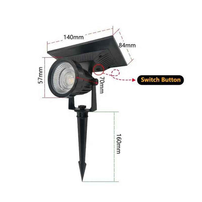 Projecteur spot à piquer solaire pour jardin