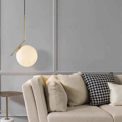 Suspension Mono simple à boule blanche