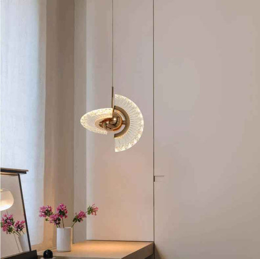 Suspension Marguerite rose gold à effet cristal