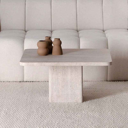 Table Basse Celya en Travertin - Lemiroir.ma