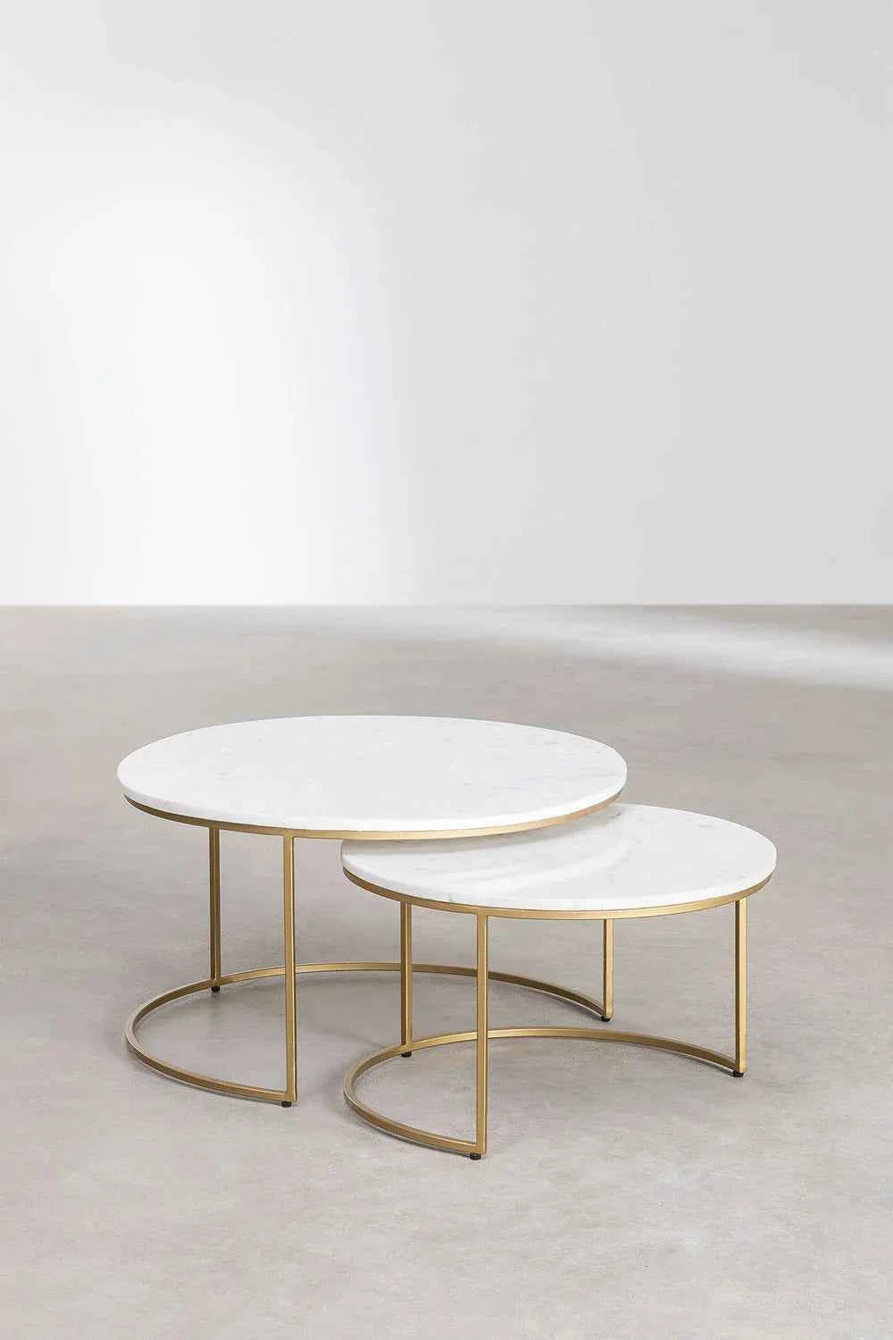 Tables Gigognes en Marbre – Oréa | Véritable Marbre Blanc - Lemiroir.ma