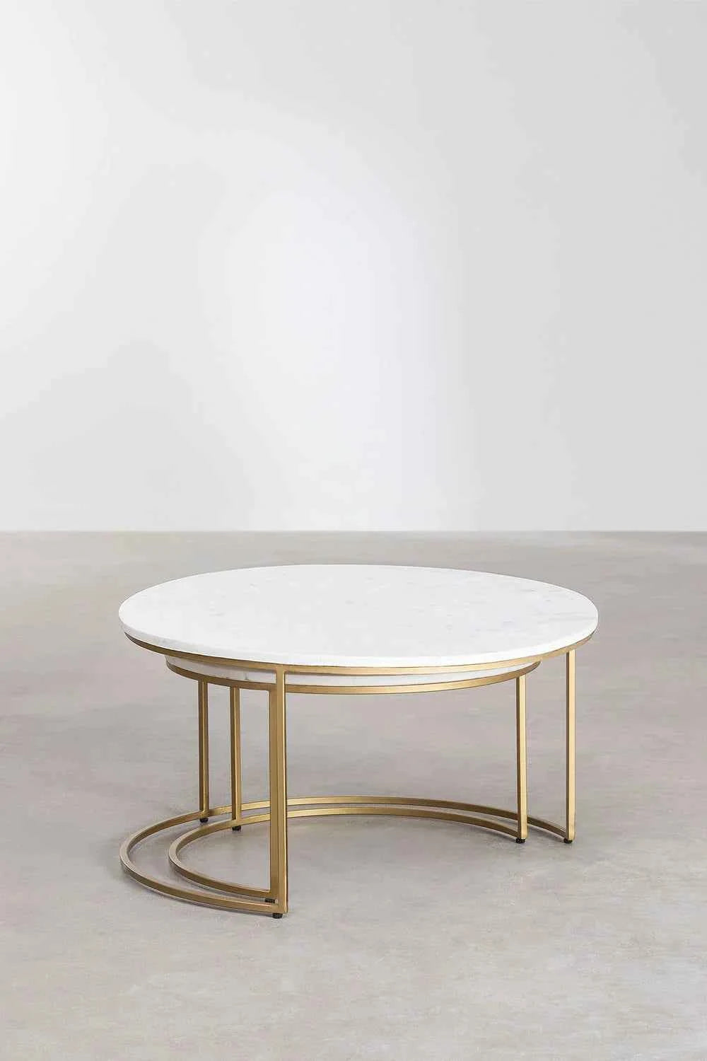 Tables Gigognes en Marbre – Oréa | Véritable Marbre Blanc - Lemiroir.ma