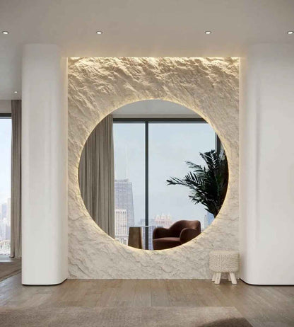 Grand Miroir Rond avec Option LED - Diamètre 180 cm ou 200 cm - Lemiroir.ma