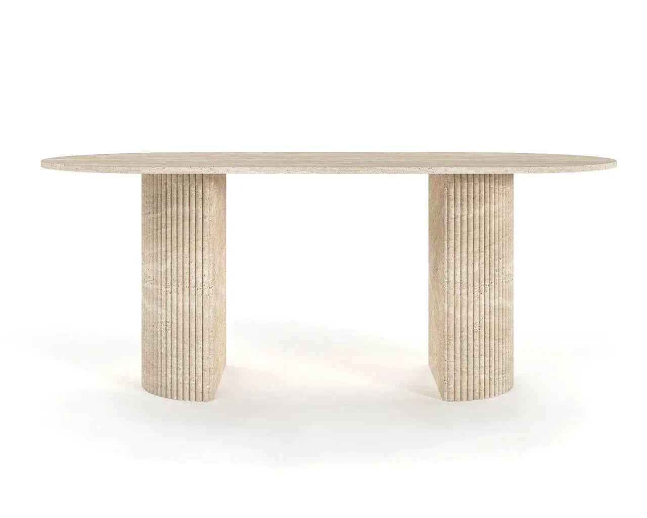 Table ovale en travertin (Verdasco)