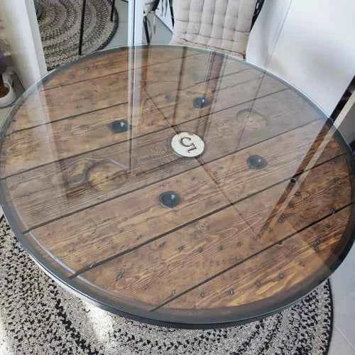 Verre Trempé Rond Clair 60 cm – Plateau de Table en Verre Sécurit